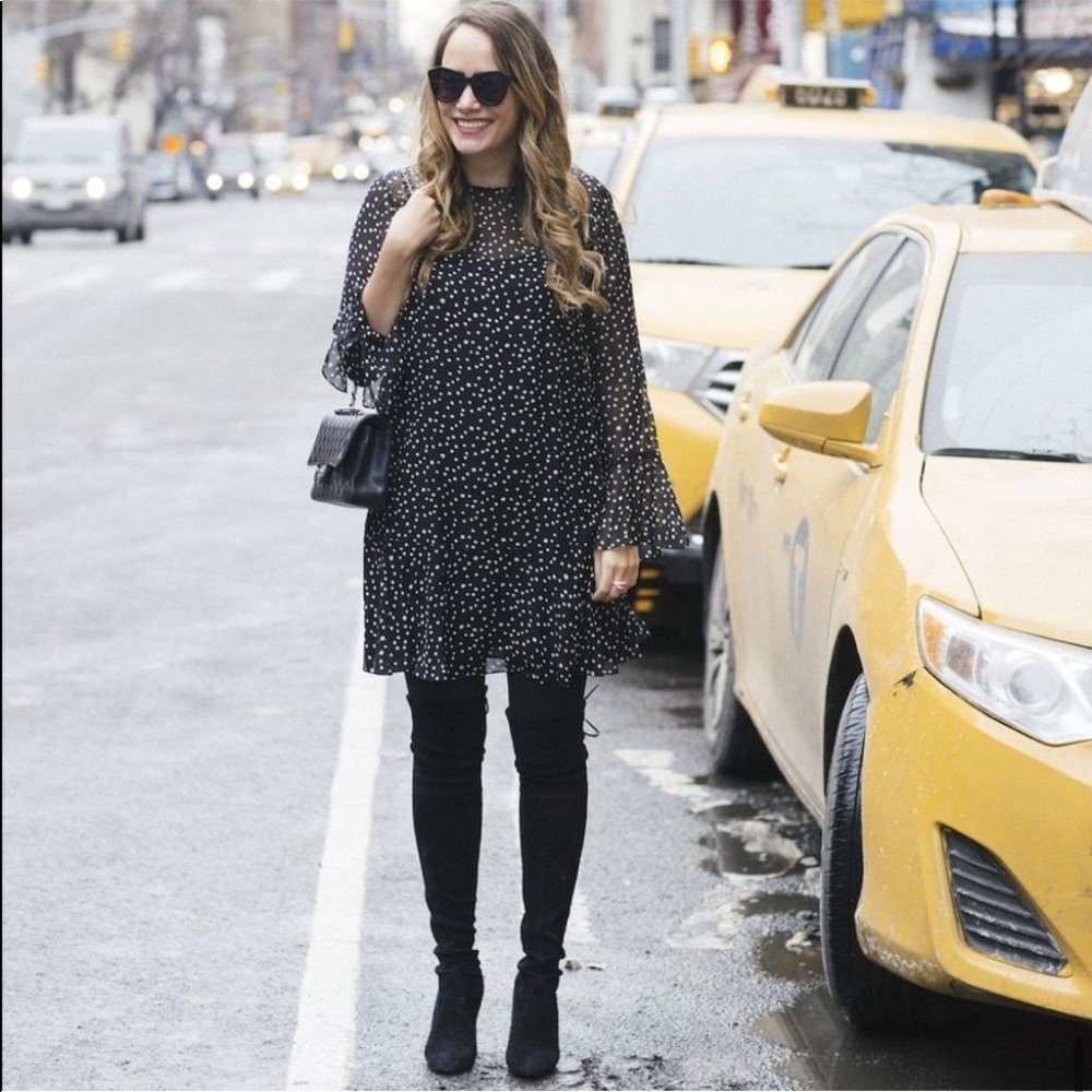 Theory | Marah Starry Night Black Printed Dress